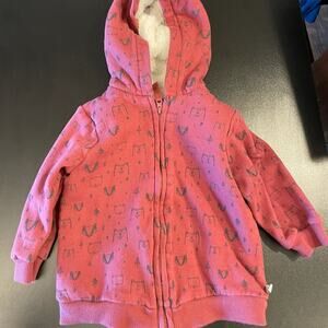F&F Red Fleece Lined Hoodie Size 18-24 months